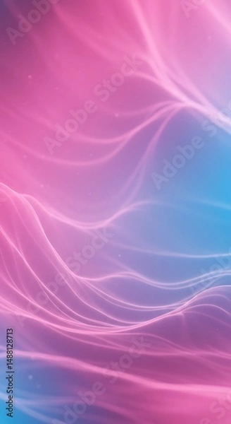 Obraz Dreamy Pink and Blue Flowing Light Background Texture Art