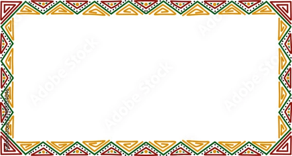 Fototapeta Black history month frame,Borders And Frames Black history month , Frame for Juneteenth with space for text .colorful abstract rectangle frame