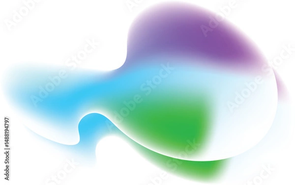 Fototapeta Abstract colorful fluid shapes design element