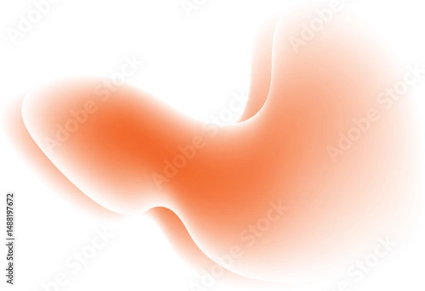 Fototapeta Abstract orange fluid wave design element