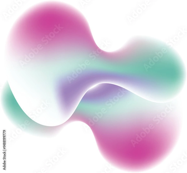 Fototapeta Abstract pastel fluid shapes gradient design