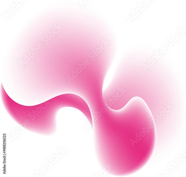 Fototapeta Abstract pink fluid swirl design element