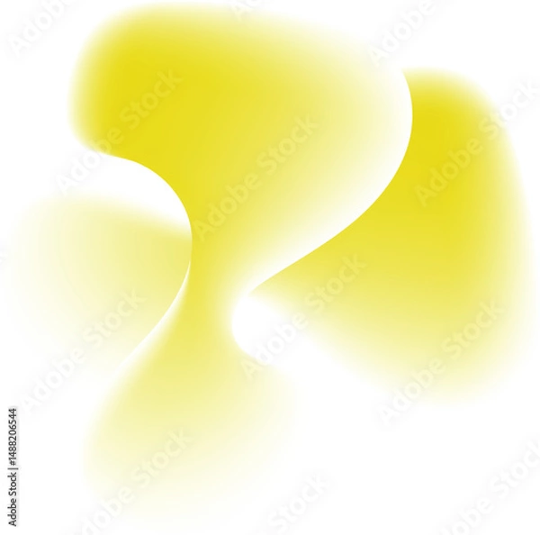 Fototapeta Abstract yellow fluid swirl design background