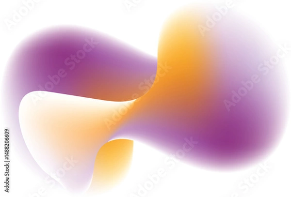 Fototapeta Abstract purple orange fluid gradient swirl design