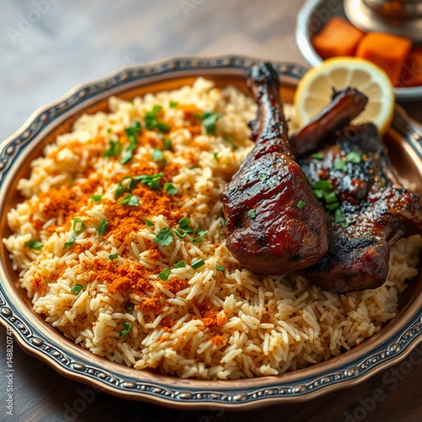 Obraz  Arabic Kabsa Platter