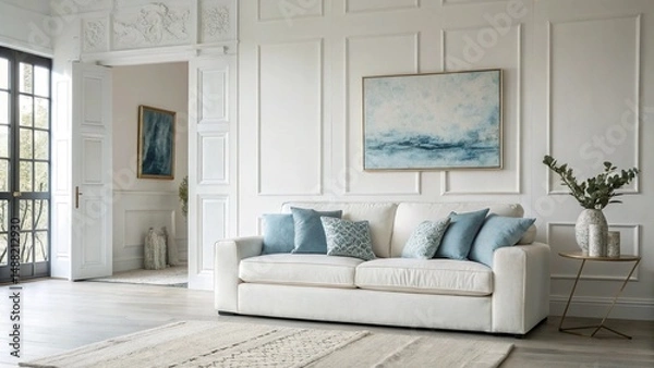 Fototapeta modern living room with sofa