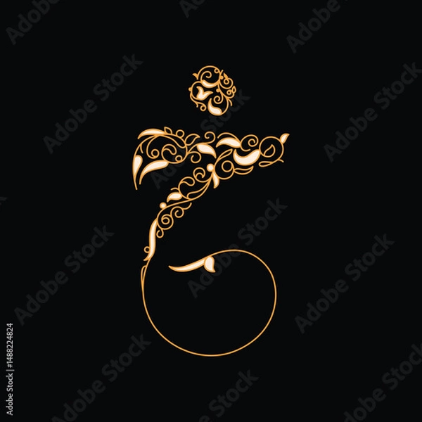 Fototapeta Arabic alphabet and calligraphy