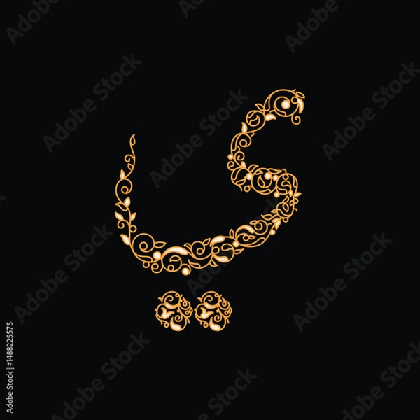 Fototapeta Arabic alphabet and calligraphy