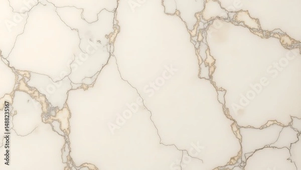 Fototapeta Elegant White Marble Texture with Delicate Veining High-Resolution Background Image