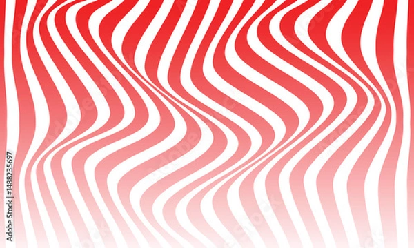 Fototapeta abstract seamless red white gradient vertical line wave pattern art.