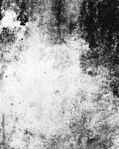 Fototapeta Textured abstract wall surface with grunge details in black and white