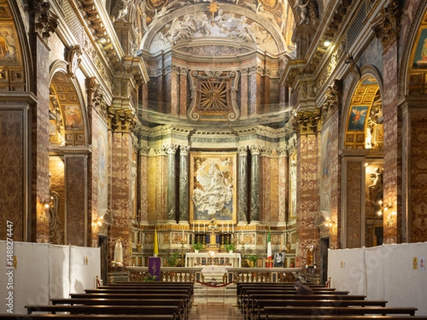 Obraz Chiesa di Santa Caterina da Siena a Magnanapoli, baroque styled church in Rome, Italy
