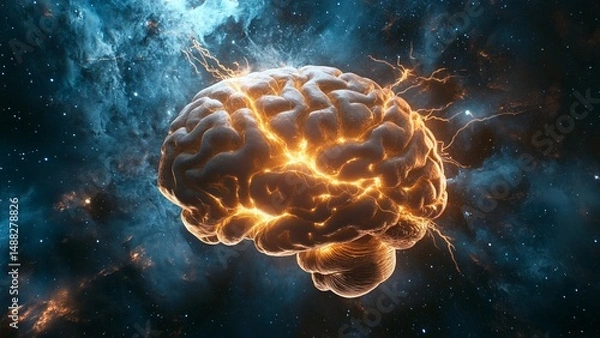 Obraz human brain in the sky