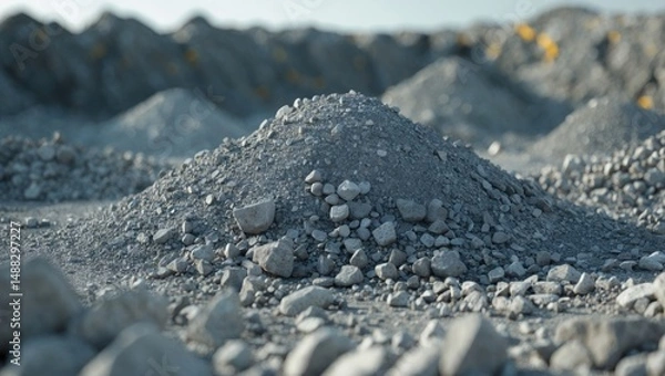 Fototapeta Crushed stone texture as a background for construction.