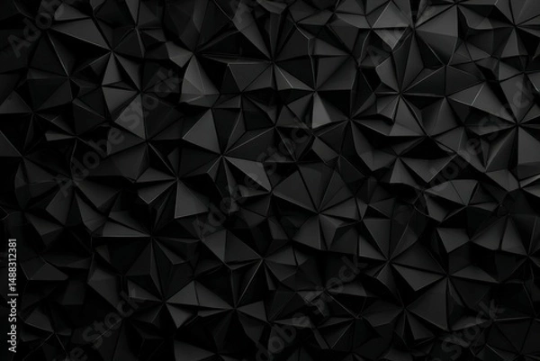 Fototapeta Dark geometric abstract background with intricate patterns.