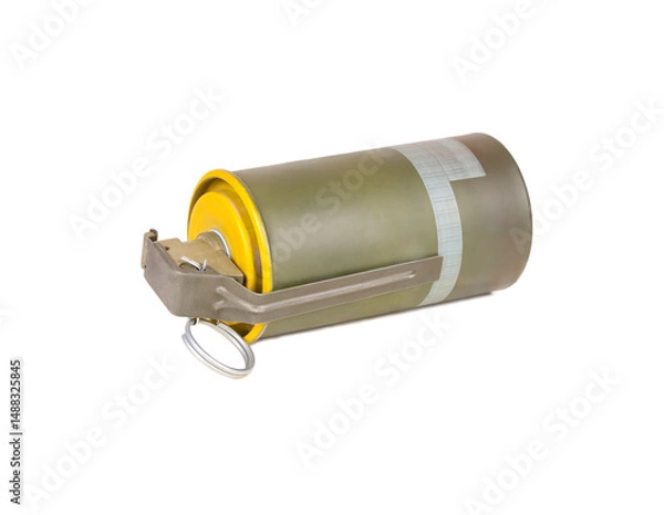 Obraz Army smoke grenade isolated on a white background