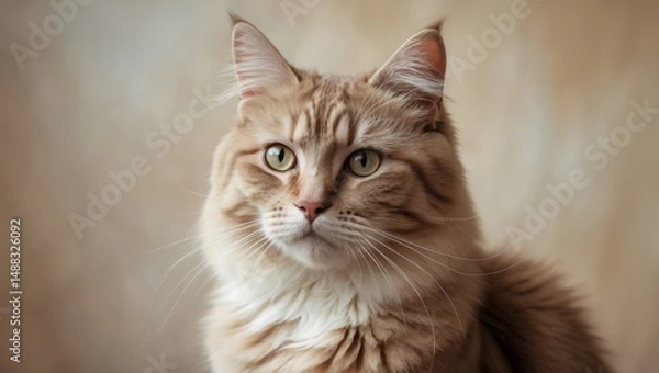 Fototapeta Portrait of a stunning young cat