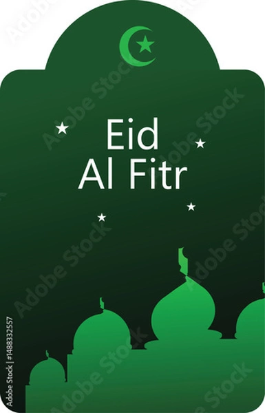 Fototapeta  vector illustration of greeting templates for Eid al-Fitr and Eid al-Adha