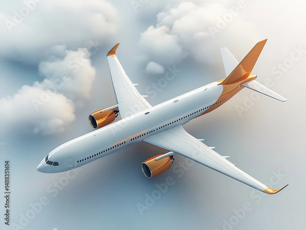 Obraz Travel Insurance and Flight Booking App Concept on Modern Device