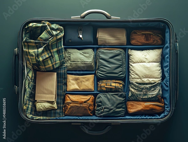 Obraz Organized Suitcase for Efficient Travel