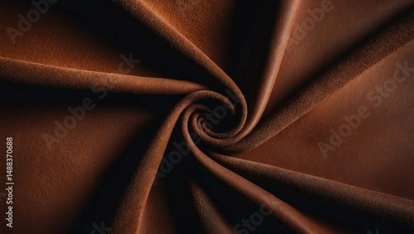 Obraz Dark Brown Leather for Conceptualizing and Styling Fine Leather Craft, Handcrafted Workspaces, Handmade Leather Creations. Textured Background and Wallpaper.