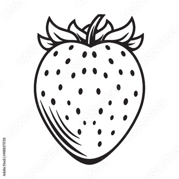 Obraz Strawberry. Vector Illustration on White Background.