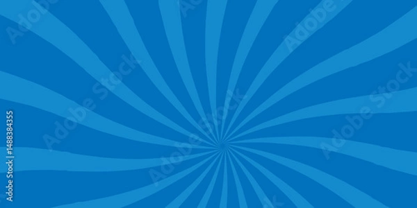 Fototapeta Sun rays Retro vintage style on blue background, Sunburst Pattern Background, abstract blue sunburst pattern background for modern graphic design element vector.
