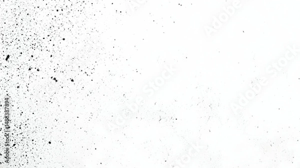 Fototapeta Black spray paint splatter on white background, ideal for design textures