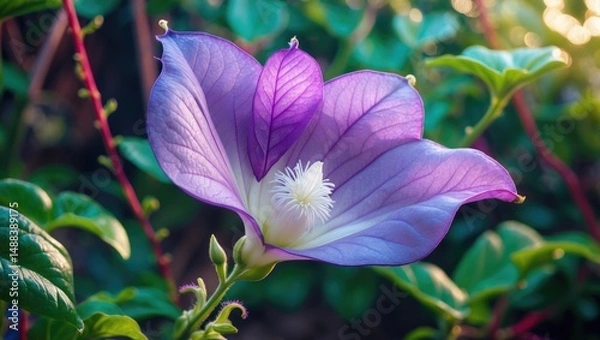 Fototapeta Centro or butterfly pea Purple Bean Flower, Gorgeous Flowering Vines