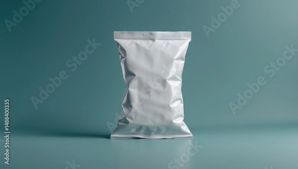 Fototapeta Unbranded Plastic Chips Bag Snack Packaging Mockup for Food Snacks Including Chips, Cookies, Peanuts, Candy, Isolated Background