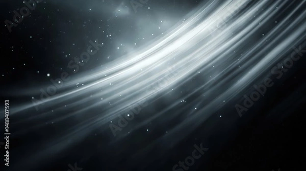 Fototapeta Dark Minimalist Abstract Design With Subtle Glowing Lights