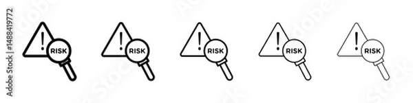 Fototapeta Risk analysis icon concept. graphic design, logo, Web, UI.