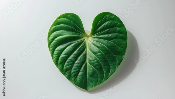 Obraz Anthurium heart isolated against a white backdrop
