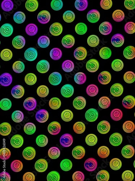 Obraz abstract pattern background with repeated colored grunge texture circles