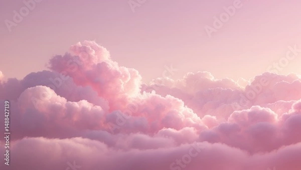 Obraz fuzzy sky gentle pink cloud backdrop