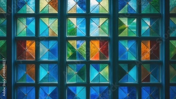 Obraz Background with a blue square