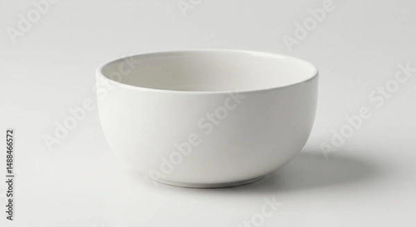 Fototapeta 白い器 優しい光 穏やか質感 シンプルデザイン. AI Generated