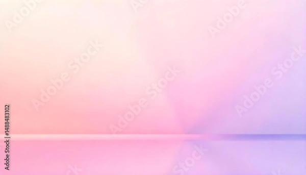 Obraz Abstract soft pastel color gradient background with smooth transitions between pink, peach, and lavender tones