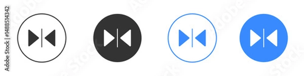 Fototapeta Flip horizontal icon editable flat vector illustration concept.