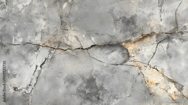 Fototapeta Cracked Concrete Surface with Texture and Distressed Appearance