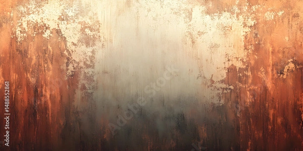 Fototapeta Abstract rusty textured background with warm earthy tones and gradients