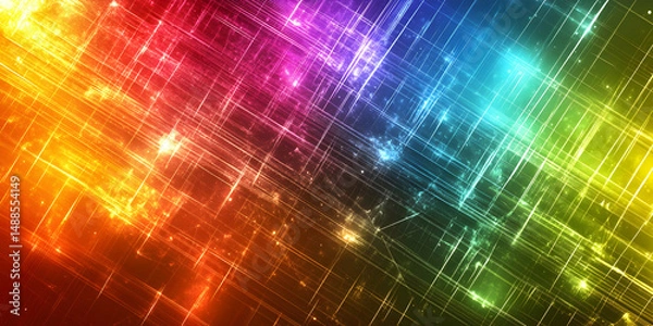 Fototapeta Vibrant Colorful Abstract Background with Light Effects and Rays