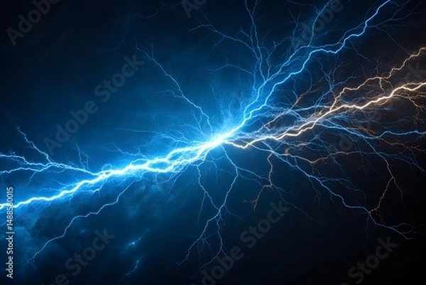 Fototapeta Abstract Techno Energy Surge Featuring An Intense