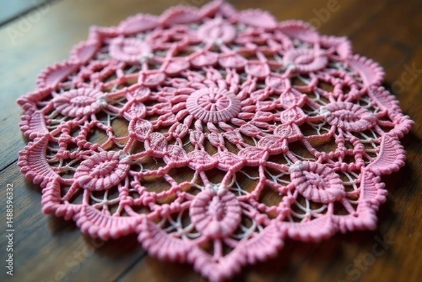 Obraz Geometric lace doily with intricate repeating motif, design, motif
