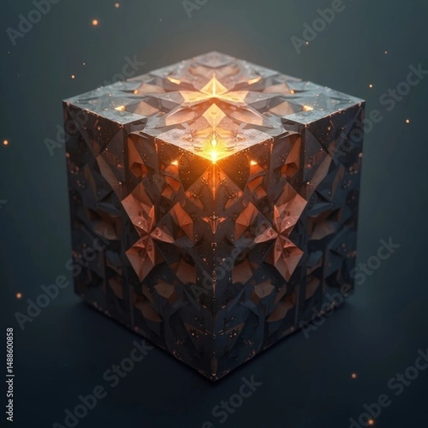 Obraz Illuminated Textured Cube