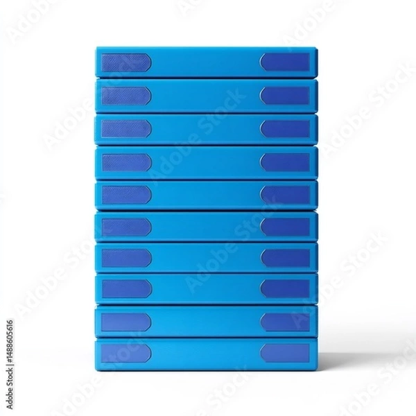 Fototapeta Neatly Stacked Office Folders