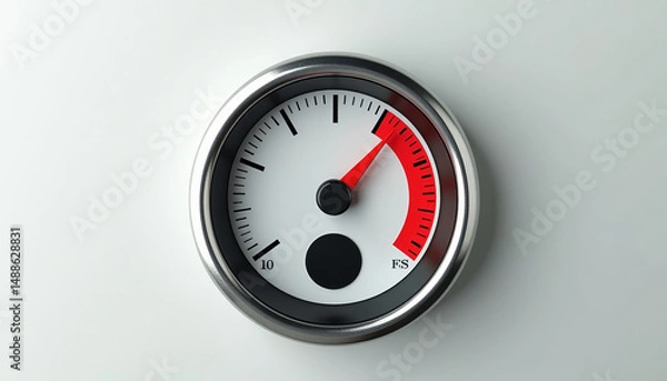 Fototapeta speedometer isolated on white background