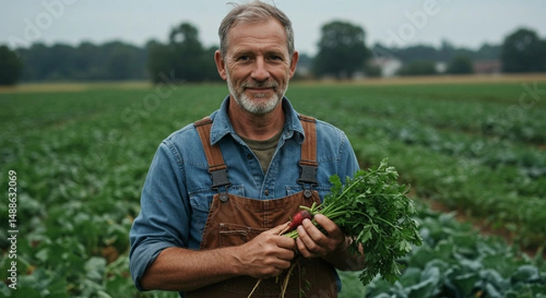 Obraz farmer in field