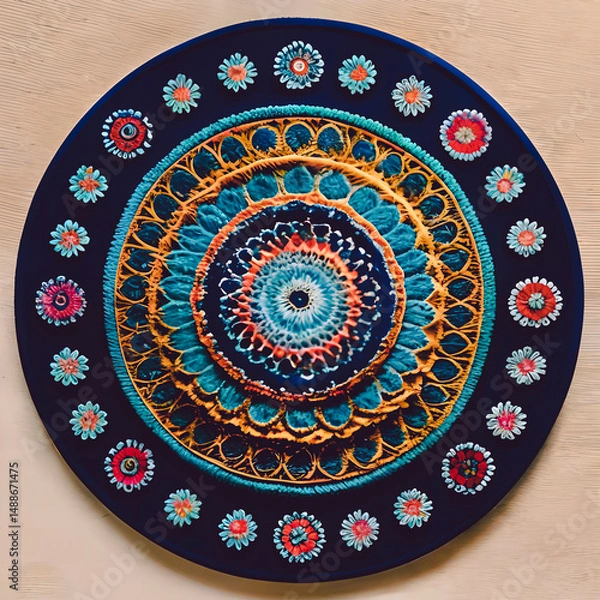 Obraz Colorful mandala circle abstract art background