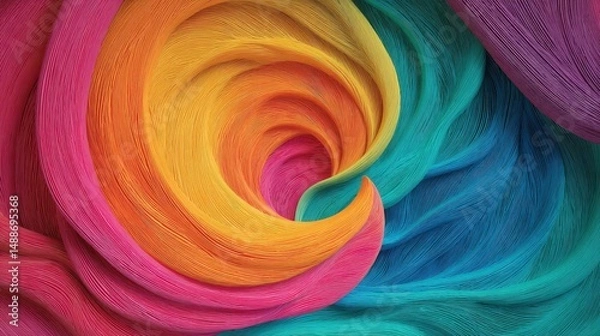 Fototapeta Abstract Colorful Swirling Textile Design Background Image Perfect for Wallpaper or Website Design